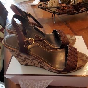 Coach wedge sandals